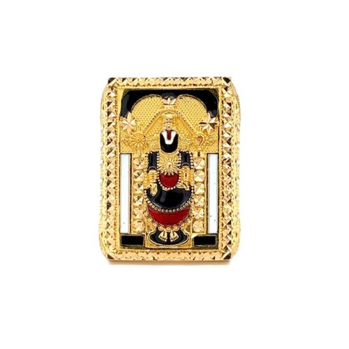 Temple Harmony Balaji Gold Ring