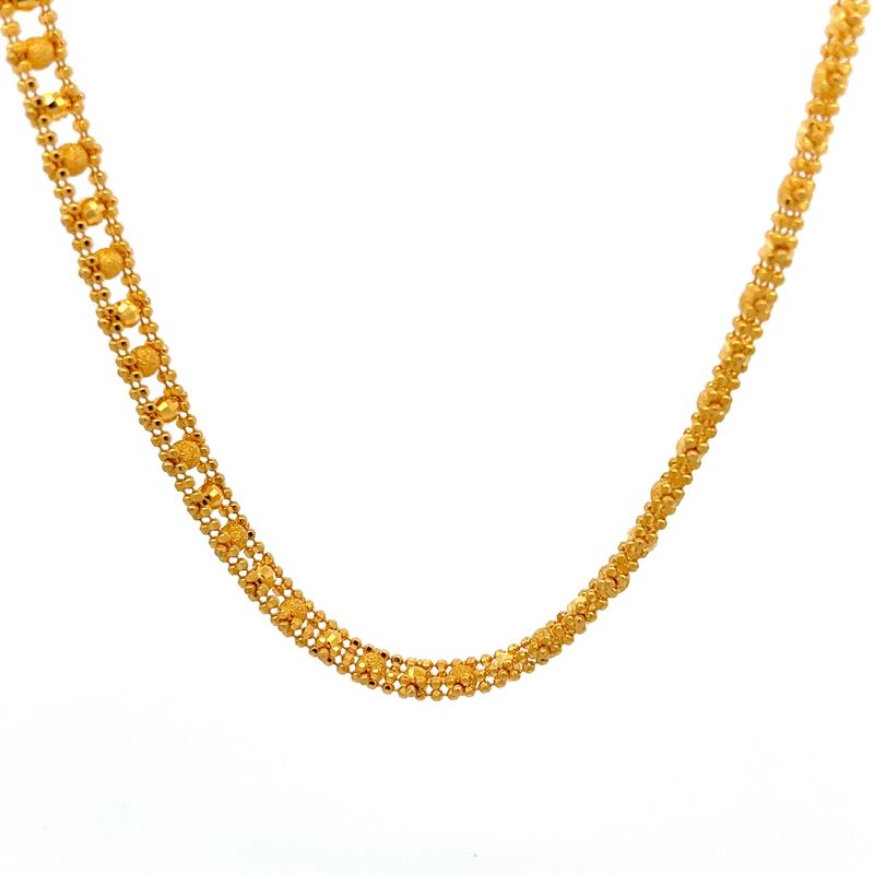 Enchanted Beads Gold Chain | Mustafa Jewellery Malaysia