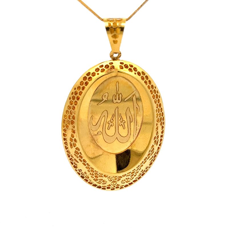 Allagu Devotion Gold Pendant - Front