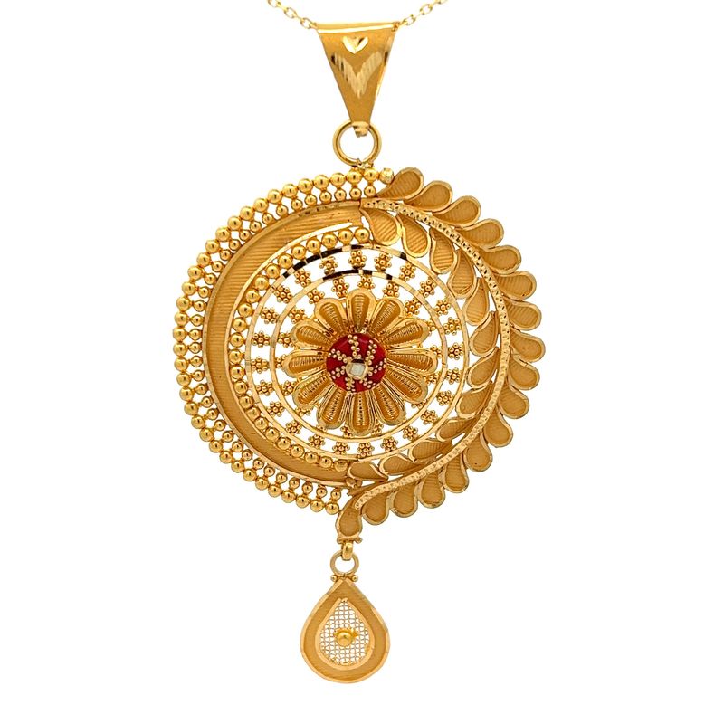 Sun’s Enchantment Gold Pendant - Front