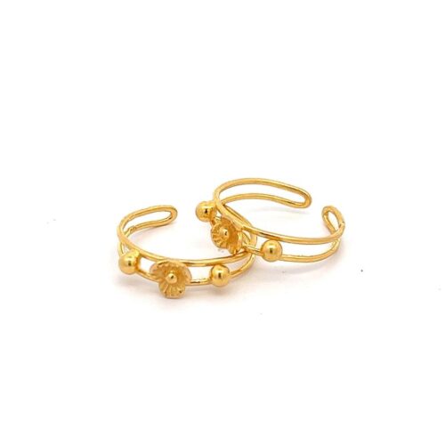 Dainty Duchess Gold Toe Ring | Mustafa Jewellery Malaysia