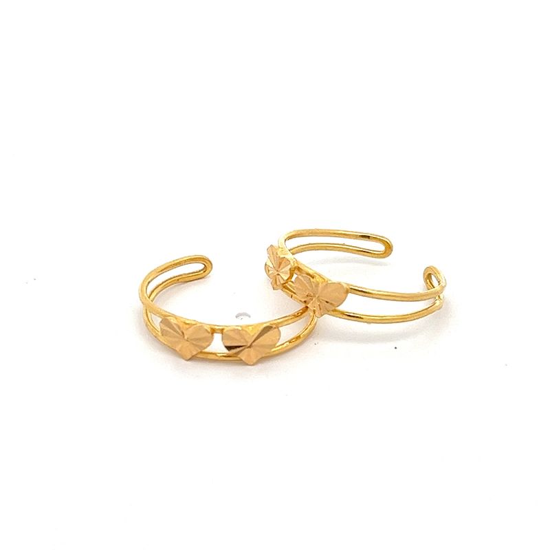 Dainty Duchess Gold Toe Ring - Left