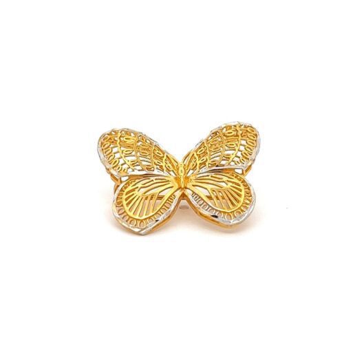 Delicate Wings Gold Brooch | Mustafa Jewellery Malaysia