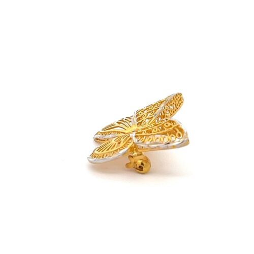 Delicate Wings Gold Brooch - Left