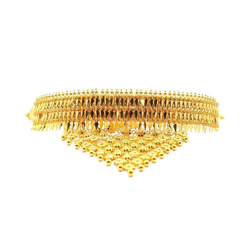 Enchanting Kerala Gold Choker - Front