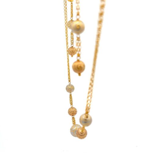 Filigree Splendour Gold Necklace - Left