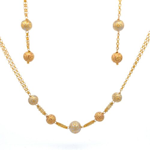 Filigree Splendour Gold Necklace - Front