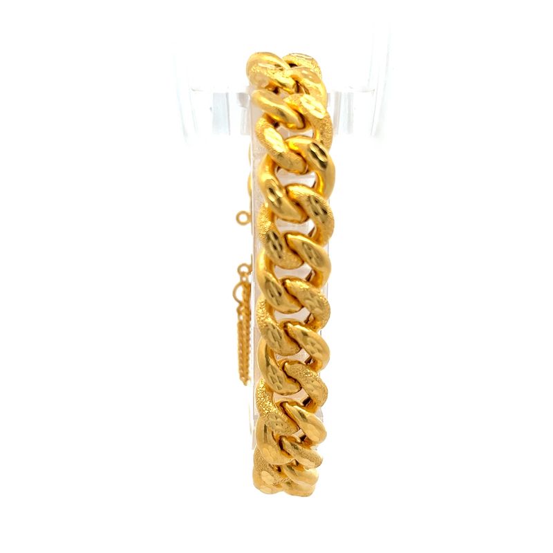 Gelang Rantai Emas Rodeo Radiance | Mustafa Jewellery