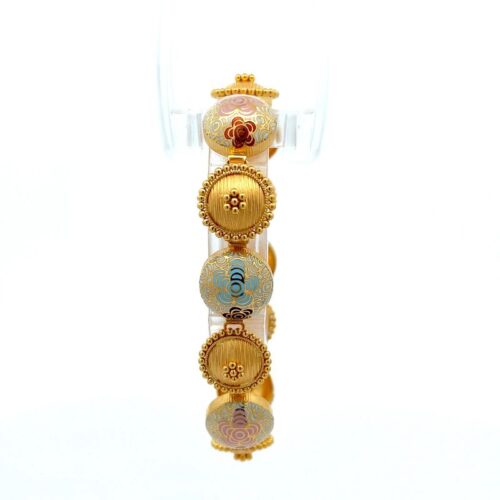 Gelang Rantai Emas Blooming Filigree Circle | Mustafa Jewellery