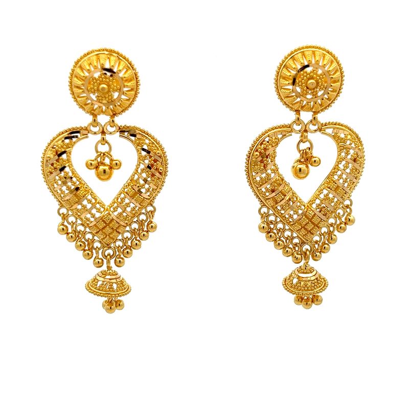 Infinite Love Chandbali Earrings - Front