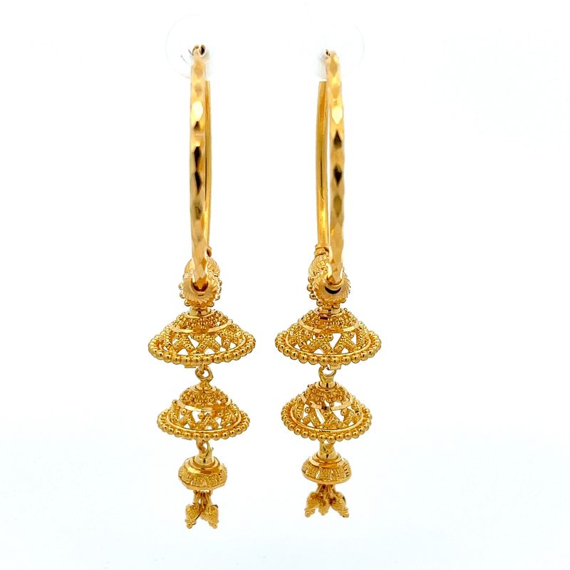 Enchanting Symphony Jhumka Earrings - Left