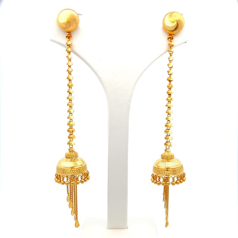 Anting-Anting Emas Berjuntai Royal Rajkot