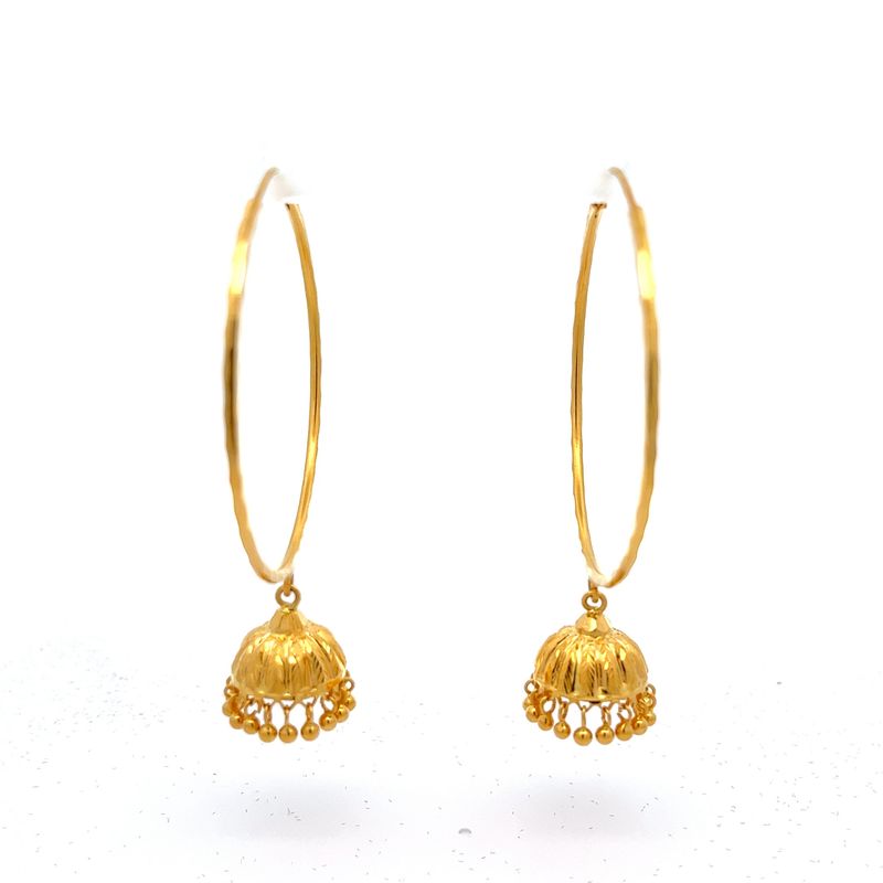 Serene Soul Jhumka Earrings - Left