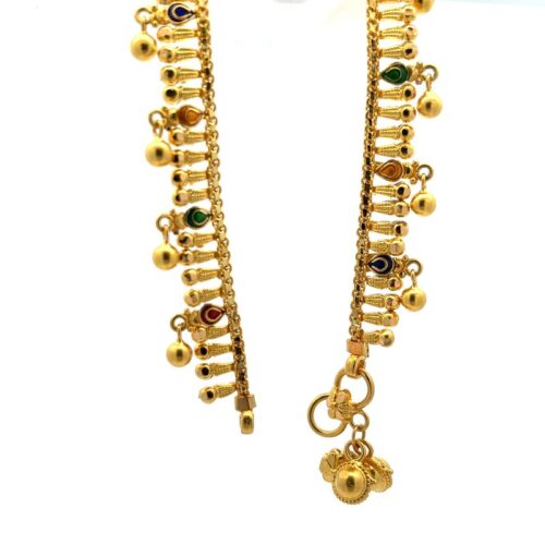 Kaleidoscope Ballad Gold Anklet | Mustafa Jewellery Malaysia