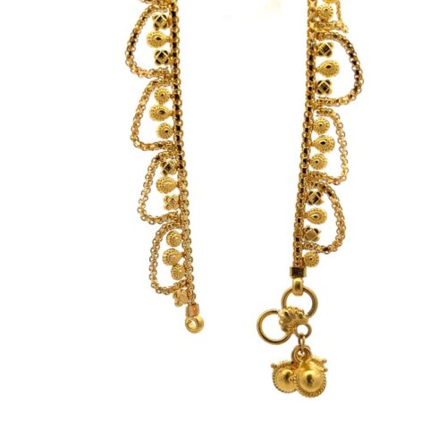 Whispering Bells Gold Anklet | Mustafa Jewellery Malaysia