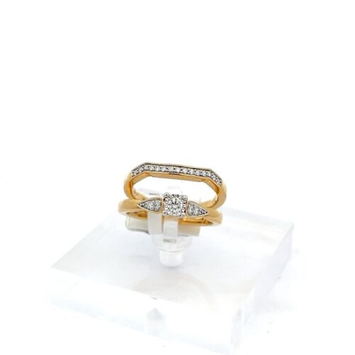 Contemporary Diamond Ring - Front View