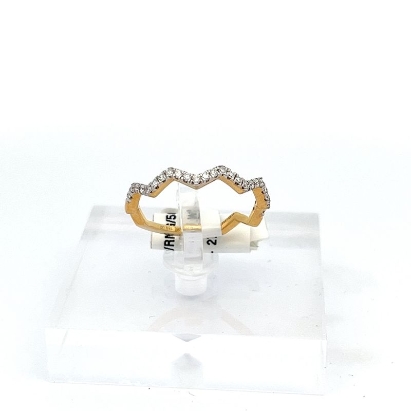 Modern Diamond Ring - Front View
