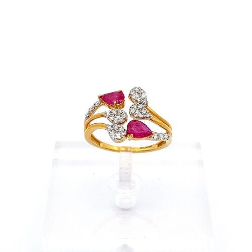 Harmonious Ruby and Diamond Ring - Front View