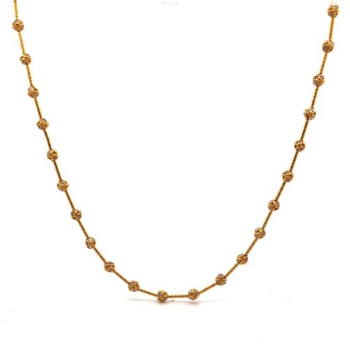 Golden Orbit Chain | Mustafa Jewellery Malaysia