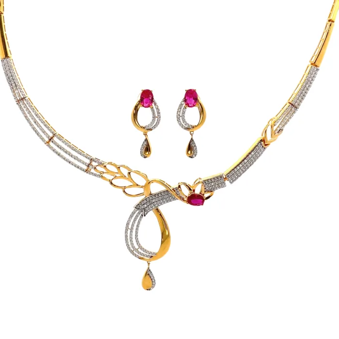 Scarlet Scales Necklace Set | Mustafa Jewellery Malaysia