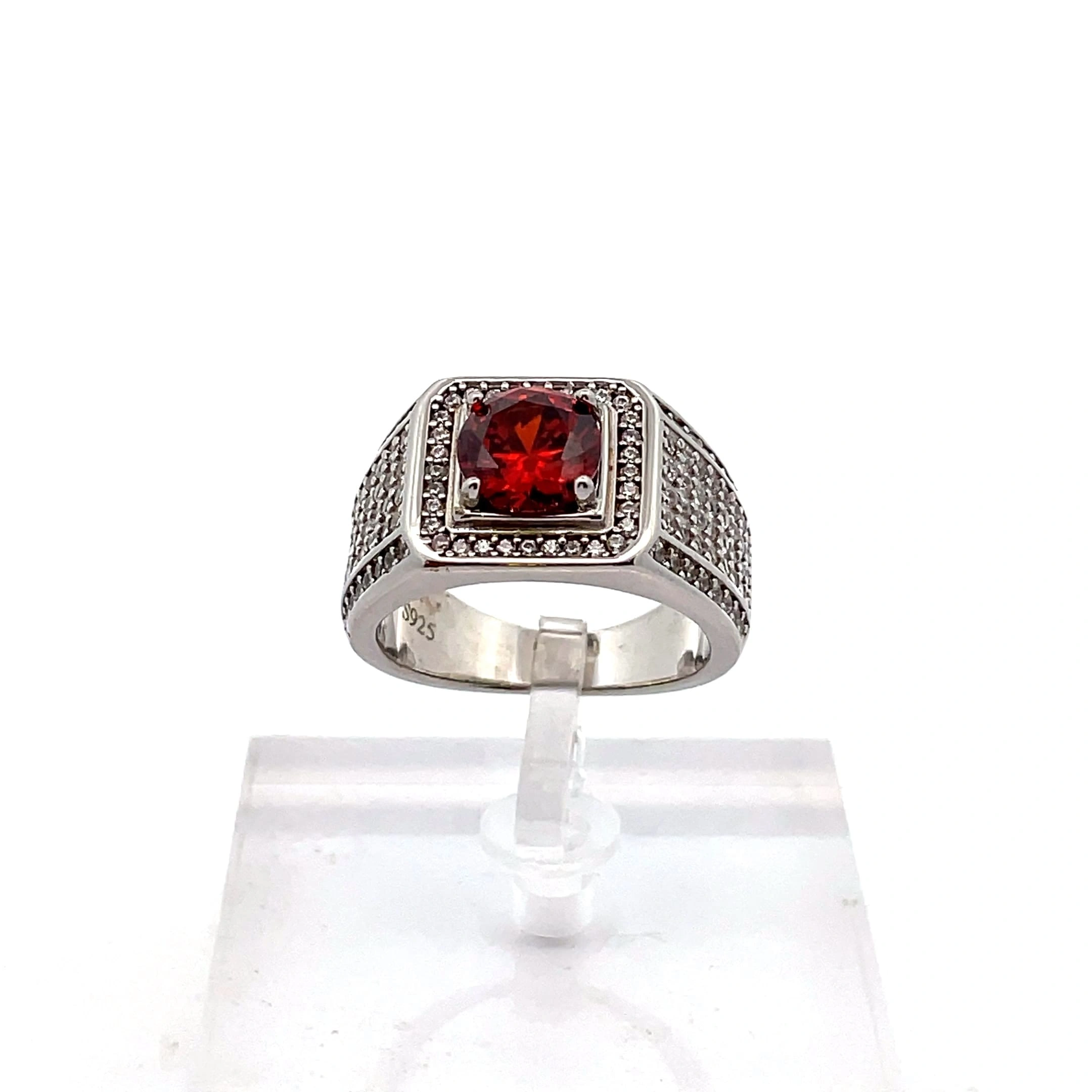Cincin Perak Crimson Valor - Front | Mustafa Jewellery Malaysia