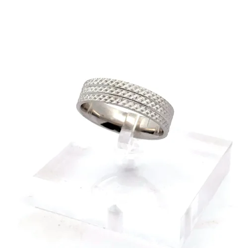 Heritage Elite Silver Ring - Front | Mustafa Jewellery Malaysia