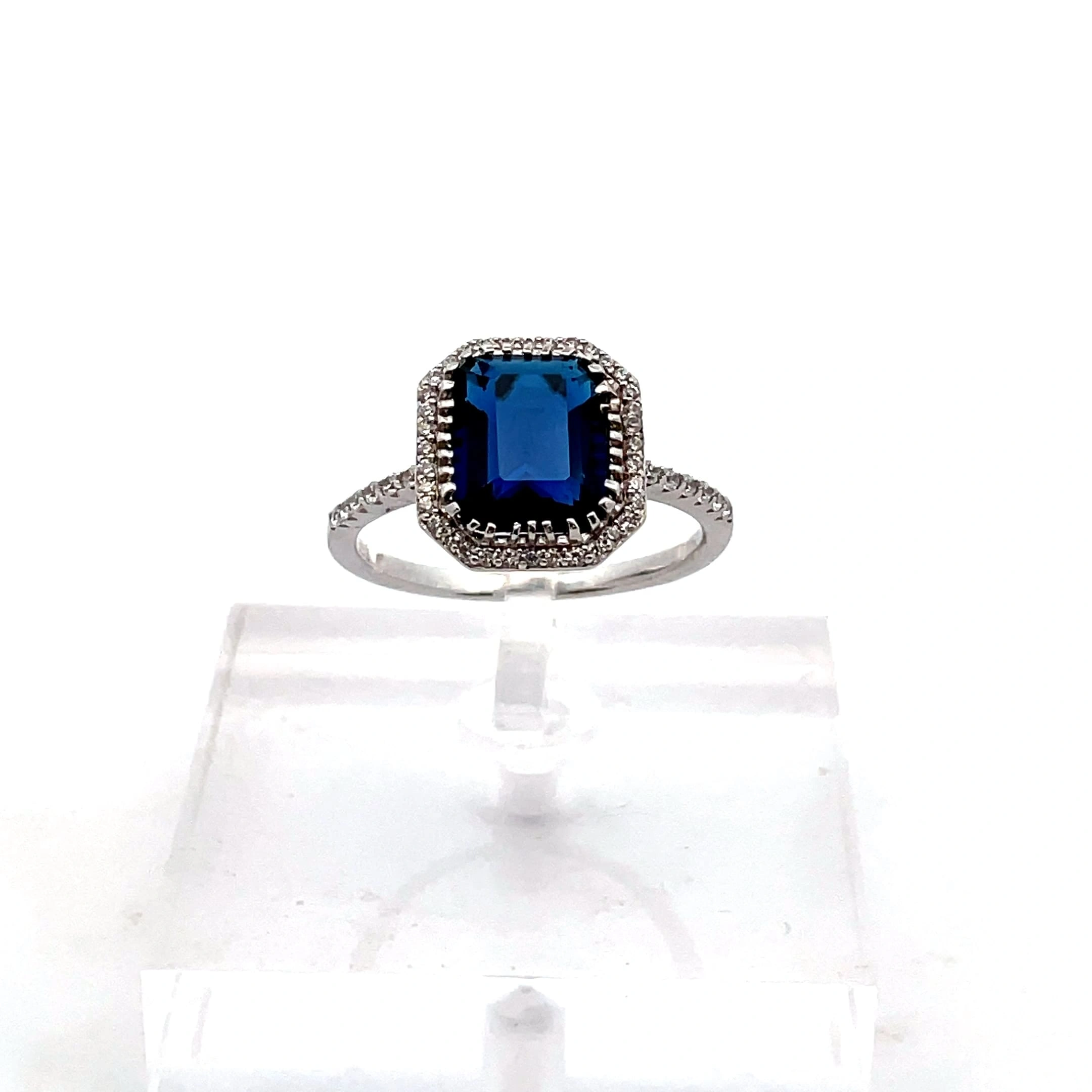 Cincin Perak Sapphire Serenity - Front | Mustafa Jewellery Malaysia