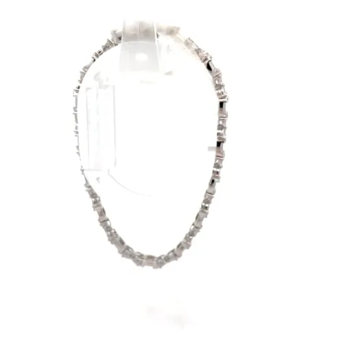 Rantai Tangan Perak Crystal Elegance - Left
