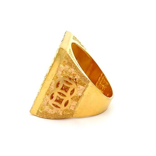 Men's Gold Ring - Virtuoso Abacus - Left Side View | Mustafa Jewellery