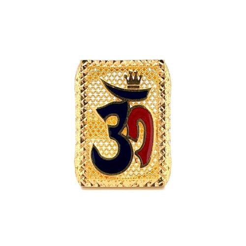 Divine Chant Om Gold Ring | Mustafa Jewellery