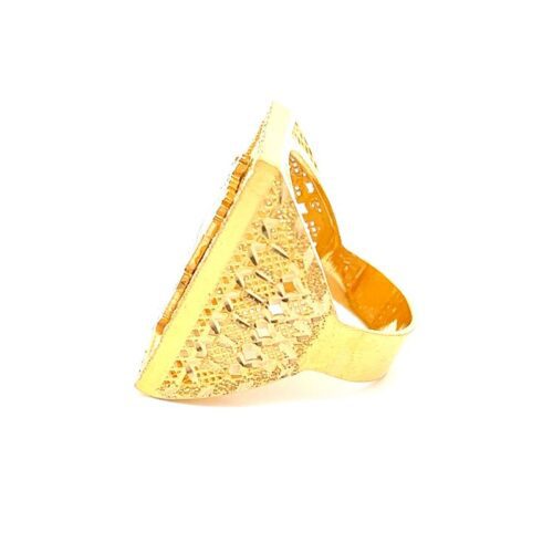 Gold Ring - You Will Never Walk Alone - Left Side View | Mustafa Jewellery
