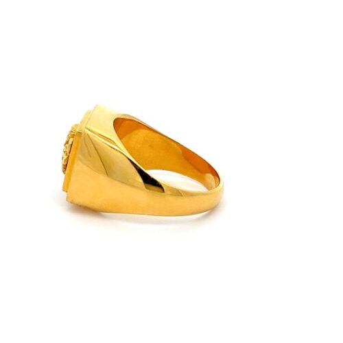 Daring's Grandeur Gold Ring - Left Side View | Mustafa Jewellery