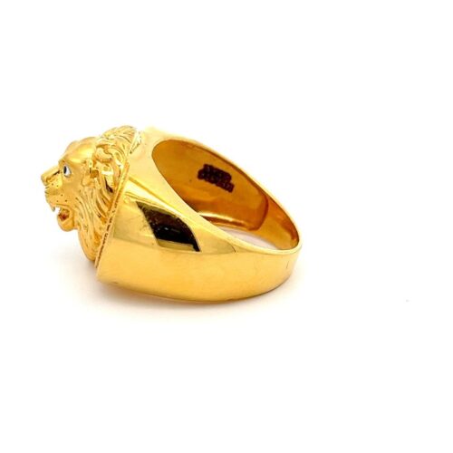 Gold Ring - The Heart of the Vanguard - Right Side View | Mustafa Jewellery