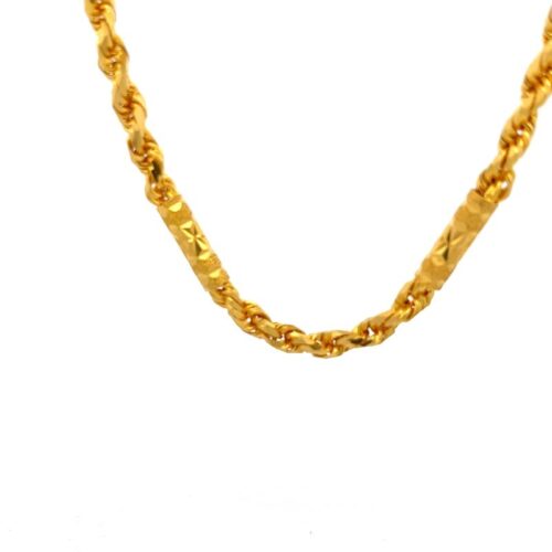 Opulent Gold Rope Chain | Mustafa Jewellery