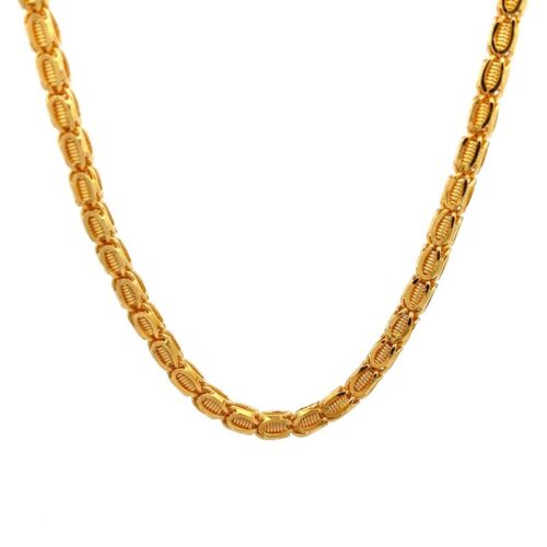 A Mountain's Grace Gold Chain - Front View | Mustafa Jewellery