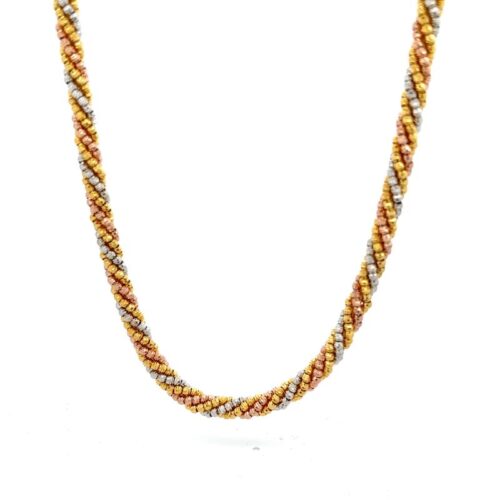 Divine Struck Gold Chain - Front View | Mustafa Jewellery