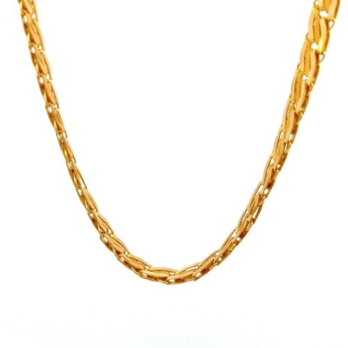 Grand Dream Gold Chain - Front View | Mustafa Jewellery