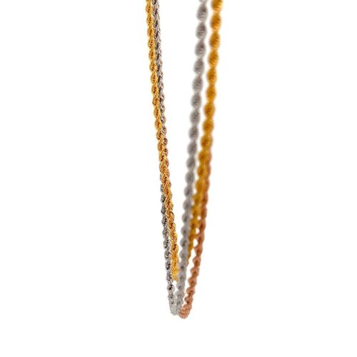 Tria Luxe Italian Gold Chain - Side View | Mustafa Jewellery