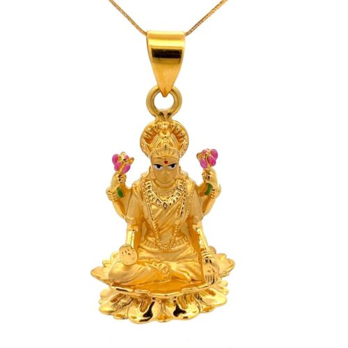 Lakshmi Grace Gold Pendant | Mustafa Jewellery