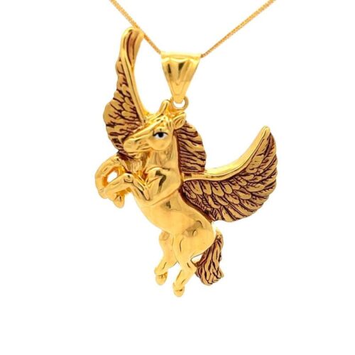 Mystique Wings Gold Pendant | https://mustafajewellery.com/