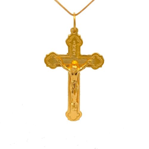 Cross Harmony Gold Pendant | Mustafa Jewellery