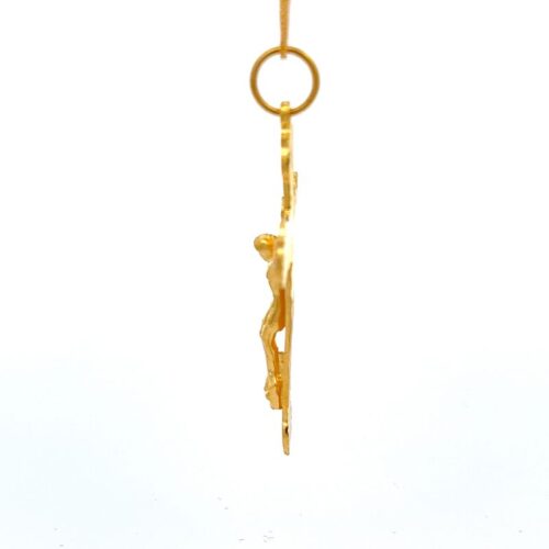 Cross Harmony Gold Pendant - Right Side View | Mustafa Jewellery