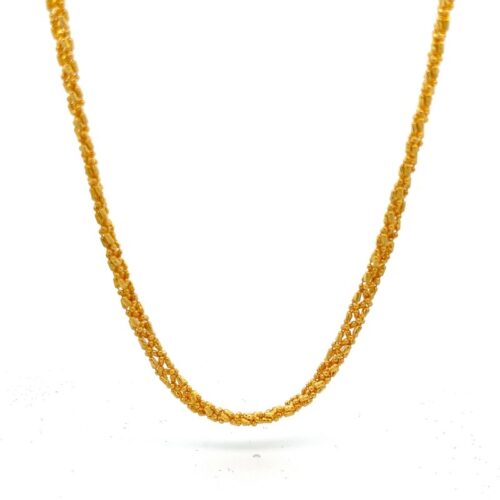 Intertwining Orbit Gold Chain - Front