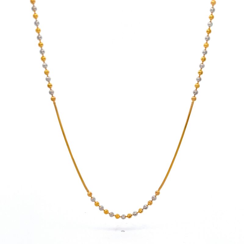 Sparkle Fusion Gold Chain | Mustafa Jewellery Singapore