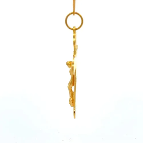 Cross Harmony Gold Pendant For Men - Left