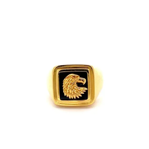 Daring’s Grandeur Gold Ring For Men | Mustafa Jewellery Singapore