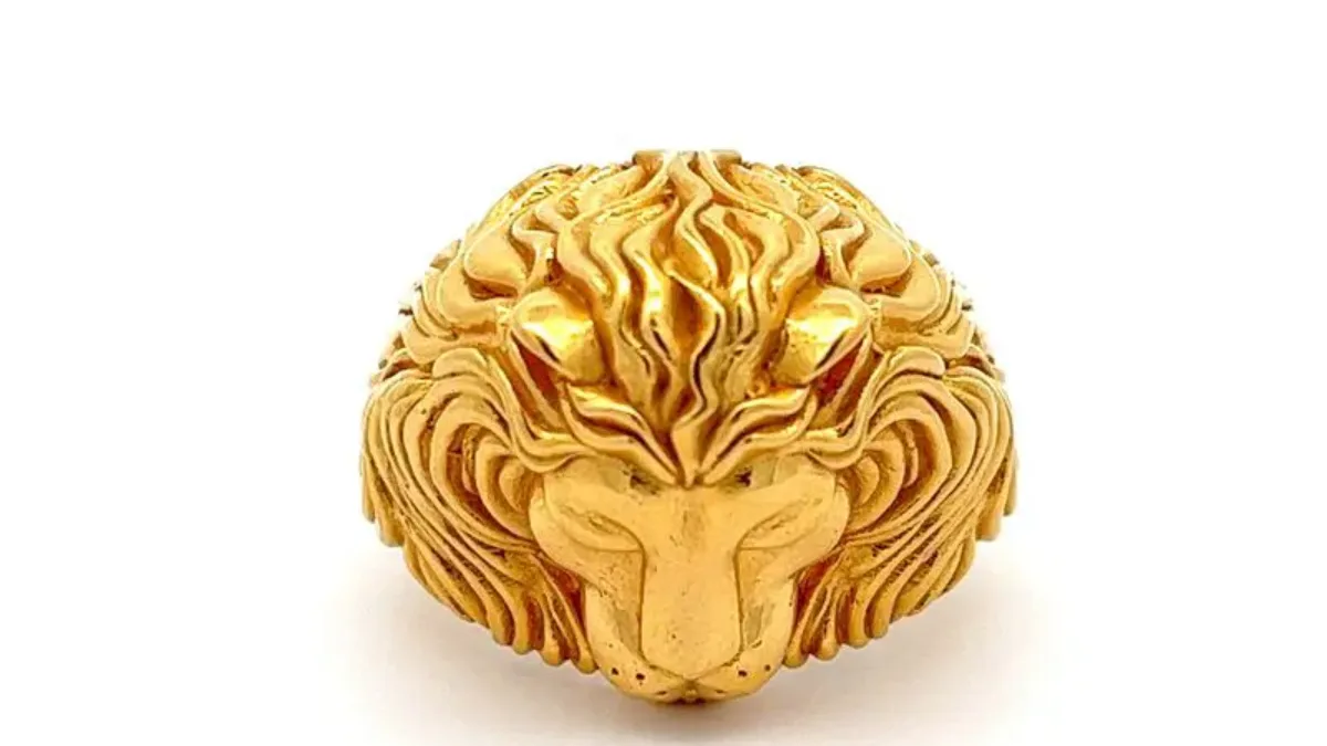 Lion's Legacy Gold Ring Mustafa Jewellery
