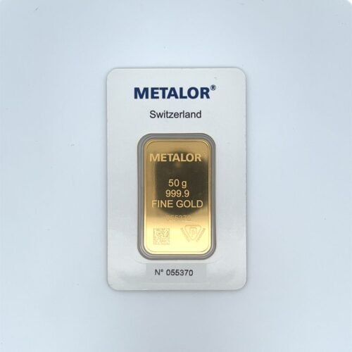 50G Metalor Fine Gold Bar | Mustafa Jewellery