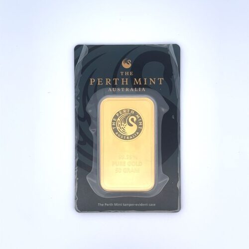 50G Pure Gold Bar - The Perth Mint | Mustafa Jewellery