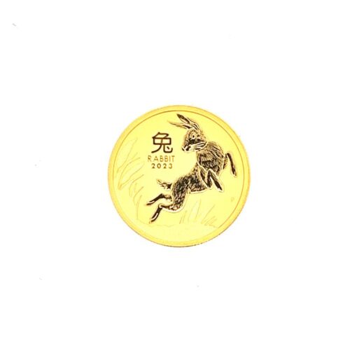 Year of the Rabbit 24K Australian Mint Gold Coin - Front View | Mustafa Jewellery